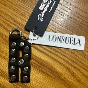 Consuela Black Studded Key Holder